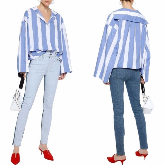 Rag & Bone High Rise Skinny Jeans In Double Blue